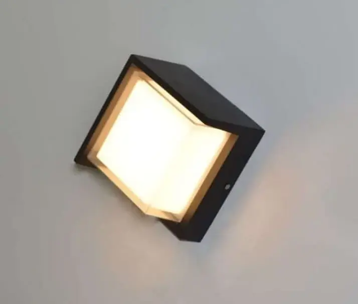12 Watt LED Indoor/Outdoor Aluminium Wall Light, Warm White, Rainproof & Shockproof Body (12 Watt Square Aluminium) LX919