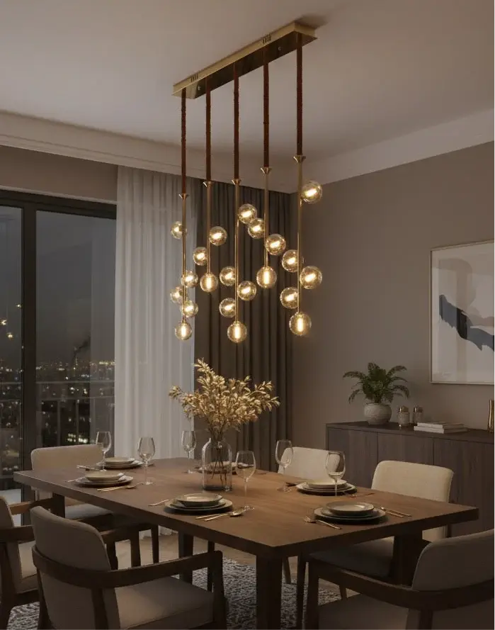 21 Ball Linear Chandelier | 659- 21